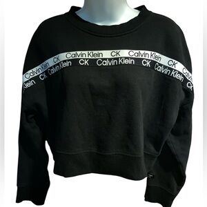 Calvin Klein Performance Black Cropped Sweatshirt Size Medium